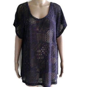 Purple crochet blouse